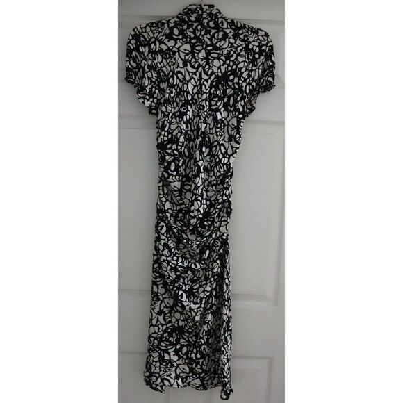 Les Hommes Femme Women's Sz 46 White/Black Abito Lungo Incanto Silk Dress $1077 - Picture 2 of 11